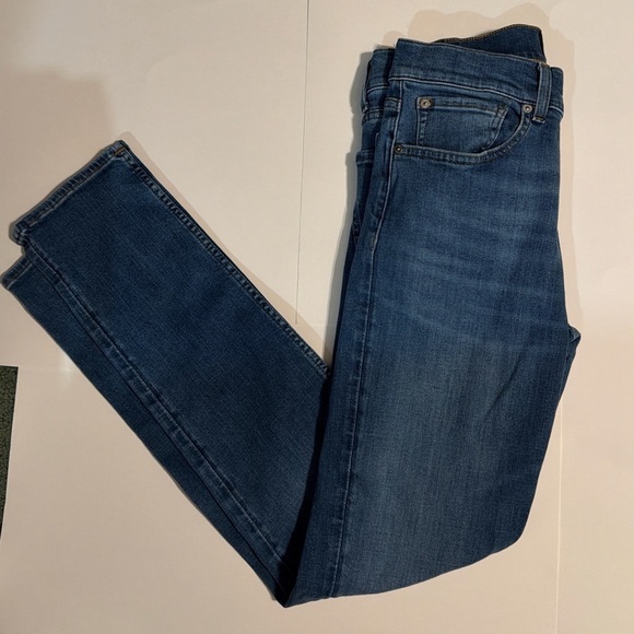 7 For All Mankind Slimmy Luxe Sport Dark Blue Denim Jeans Men's Size 31x31 - Picture 4 of 9